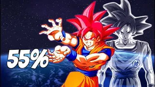 ACCELERATED BATTLE: 55% INT SUPER SAIYAN GOD GOKU EZA REVIEW: DBZ DOKKAN BATTLE