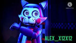 Every fnaf fanmade character in a nutshell(escena de five nights at candy's) doblaje español