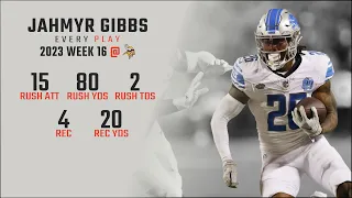 Jahmyr Gibbs Week 16 | Every Run, Target, and Catch @ Minnesota Vikings | 2023 NFL Highlights