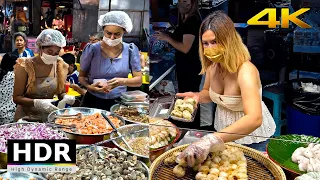 4K HDR // Best Night Market in Pattaya 2022 | Thepprasit Night Market | Street Food | Thailand