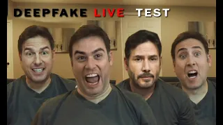 Deepfake Live test. Tom Cruise, Keanu Reeves, Jim Carrey,  and Nicholas Cage