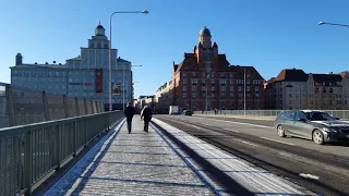 Stockholm city walk - Crossing the Sankt Eriks bridge 4K #18