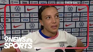 Mallory Swanson speaks after USWNT friendly victory over South Korea