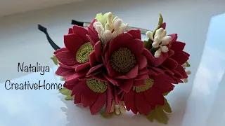 МК/DIY 🌺 Обруч з квітами з фоамірану 🌺/ Дуже просто / Foam flowers / @nataliyacreativehome3135