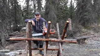 Building a sawbuck and working outside again