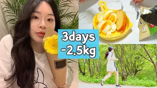 Diet｜🔥Losing -2.5 kg in 3 days ｜ Reaching the lowest weight this year