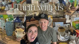 Thrift with us - Mega Haul - 3 Carts 1 Thrift Store - Reselling - Thrifting home decor for Profit