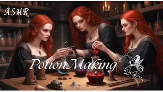 ASMR/Magical Potion Making🧙🧹 Apothecary Roleplay ＆Mistycal Potion Making sounds🌲 Witchcraft