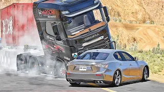 Realistic Car Crashes and Overtakes  (01) 🔥 [BeamNG Drive] ⚠️