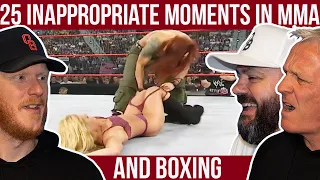 25 INAPPROPRIATE MOMENTS IN MMA AND BOXING REACTION | OFFICE BLOKES REACT!!