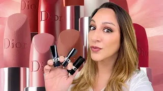 Dior Rouge Velvet Nude Lipsticks | Comparisons and Lip Swatches