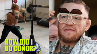 Paige VanZant Asks Conor McGregor How She Is Doing On The Spar Bar McGregor Responds