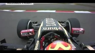 Maldonado's button search on steering wheel gone wrong