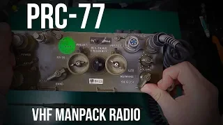 PRC-77 tactical VHF (FM) army manpack radio