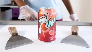 7UP CHERRY ICE CREAM ROLLS - SATISFYING ASMR