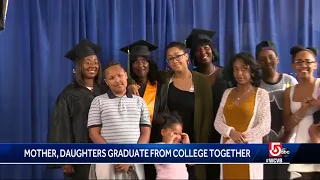 Mother, daughters graduate from college together