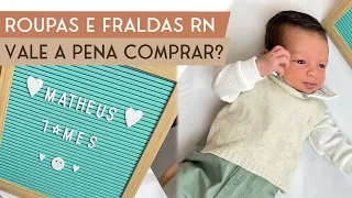 Roupa e fralda RN: realmente compensa comprar? | Quantidades e dicas pro primeiro mês do bebê