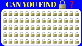 【Easy, Medium, Hard Levels】 Can you Find the Odd 🔓 Emojis in 15 seconds? 30 Rounds #02