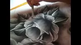 como fazer uma rosa preta