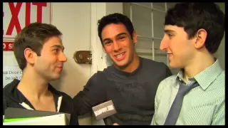 Backstage at "Newsies" with Ben Fankhauser and Tommy Bracco