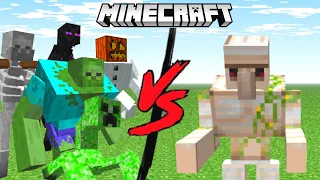 MUTANT CREATURES vs MUTANT IRON GOLEM in Minecraft (Minecraft Mob Battle)