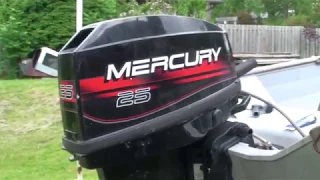 2 stroke mercury 25hp installing a new outboard water pump, impeller and coldstart