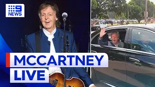 Fans eagerly wait for Sir Paul McCartney to take centre stage in Sydney | 9 News Australia
