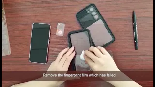 How to replace the fingerprint sticker for T Tersely waterproof case?