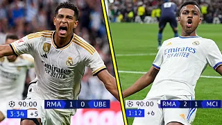 عندما يسجل ريال مدريد في الدقائق الأخيرة في دوري أبطال أوروبا 🔥 أهداف قاتلة 🤯 • وجنون المعلقين