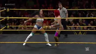 Asuka  Big Forearm Smash on Santana Garrett