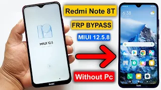 Redmi Note 8T Frp Bypass MIUI 12.5.8 (Without Pc) Redmi Note 8T MIUI 12.5.8 Google Account Remove ✅✅