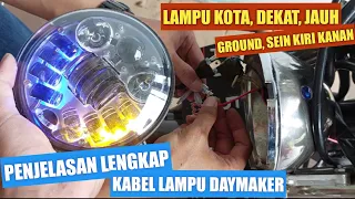 Penjelasan Lengkap Pemasangan Jalur Kabel Lampu Daymaker di Motor CB GL TIGER MEGAPRO DLL‼️100%Bisa🔥