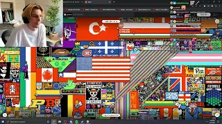 xQc Introduced To r/place | Day 1 | VOD Archive