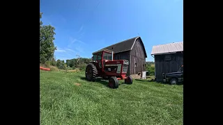 Whittaker Farm Ep. 5: Raking hay with the International 756 and baling with the 1066.