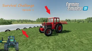 Survival Challenge Ep1| Farming Simulator 22| It Begins with a Massey and some Silage