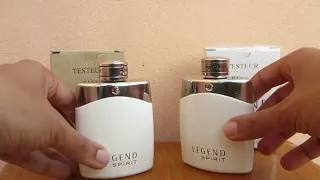 REAL vs FAKE MONT BLANC LEGEND SPIRIT testers