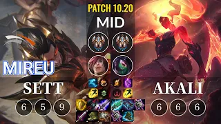 HLE Mireu Sett vs Akali Mid - KR Patch 10.20