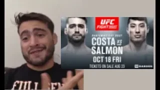 Awkward moment when you tell friend you got to fight him in UFC (Randy Costa vs Boston Salmon)