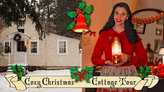 Vintage Christmas Decorating Ideas🎄Cozy Cottage Holiday Home Tour🕯️