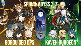 C6 Gorou Geo DPS & C6 Kaveh Burgeon - Genshin Impact Spiral Abyss 3.7