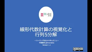 線形代数計算の視覚化と行列5分解