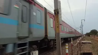 Rajdhani express honking horn with full speed in kavali