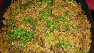 Beef Rice Pilaf Recipe (Plov-Плов) | By Victoria Paikin