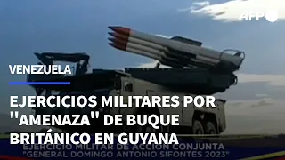 Venezuela despliega tropas en ejercicios militares por "amenaza" de buque británico en Guyana | AFP