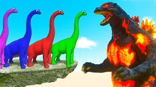 Full Spinosaurus, Mosasaurus of Kong: Brachiosaurus, Velociraptor, Dinosaur Attack Godzilla