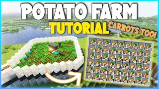 Minecraft EASY Potato & Carrot Farm Tutorial! 1.20+ (750+ Items P/H)
