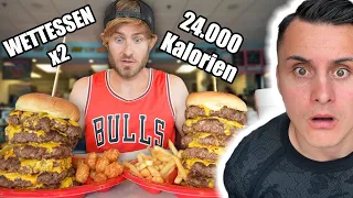 IRRE! Er isst 24.000 Kalorien und rasiert ein WETTESSEN EHRENLOS 😂🤯🍔 I The Franklin Reaktion