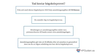 Allt om högskoleprovet - Vad kostar högskoleprovet?