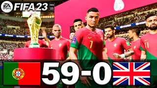 FIFA 23 - PORTUGAL 59-0 ENGLAND | FIFA WORLD CUP FINAL 2022 QATAR | FIFA 23 PC - FIFA 23 PS5