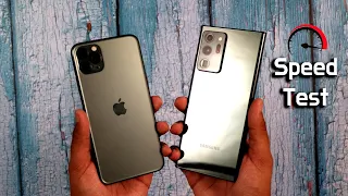 Note 20 Ultra Vs iPhone 11 Pro Max Speed Test. English